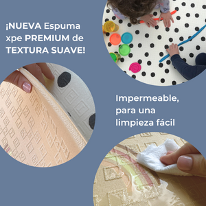 
                  
                    Tapete para bebé Plegable Reversible Doble Vista, Extra Grande 180 x 200 cm (Arcoiris/Puntitos)
                  
                