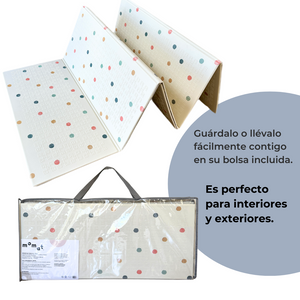 
                  
                    Tapete para bebé Plegable Reversible Doble Vista, Extra Grande 180 x 200 cm (Estrellas/Puntitos Colores)
                  
                