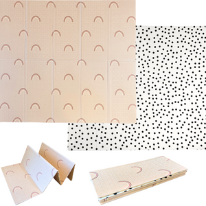 
                  
                    Tapete para bebé Plegable Reversible Doble Vista, Extra Grande 180 x 200 cm (Arcoiris/Puntitos)
                  
                